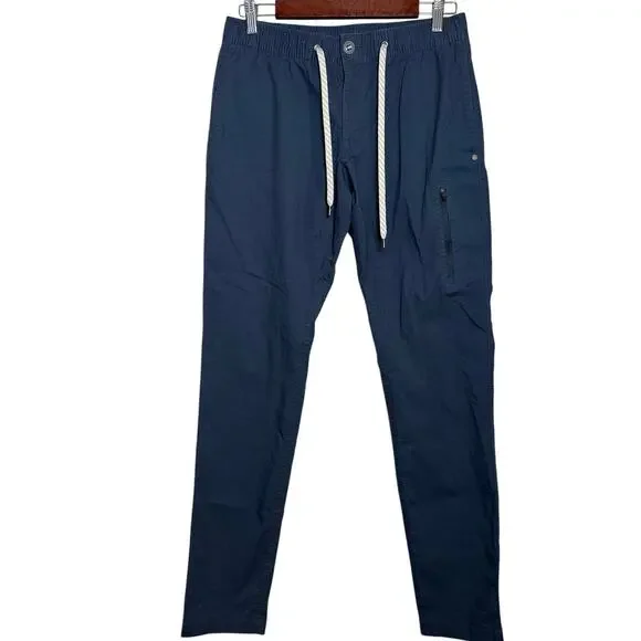 Vuori Ripstop Pants Long Indigo Navy Blue Mens M Stretch Hiking Pant - Picture 4 of 7